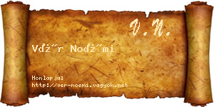 Vér Noémi névjegykártya